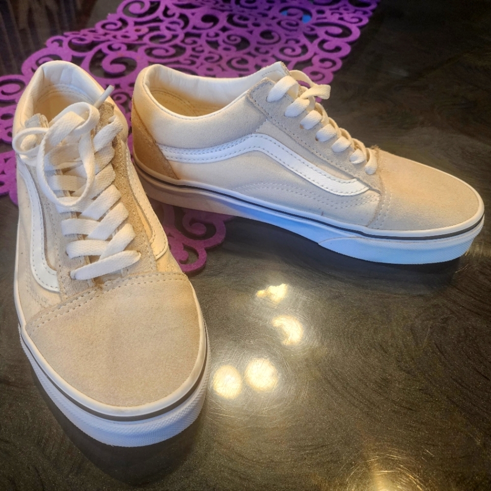 Vans Cream Moss Sneakers